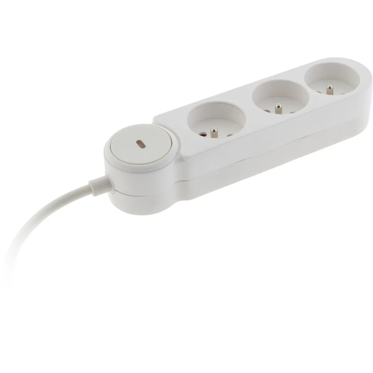 Zenitech - Bloc multiprise Iota - 3 Prises 16A - Avec Interrupteur - Blanc - Image 3