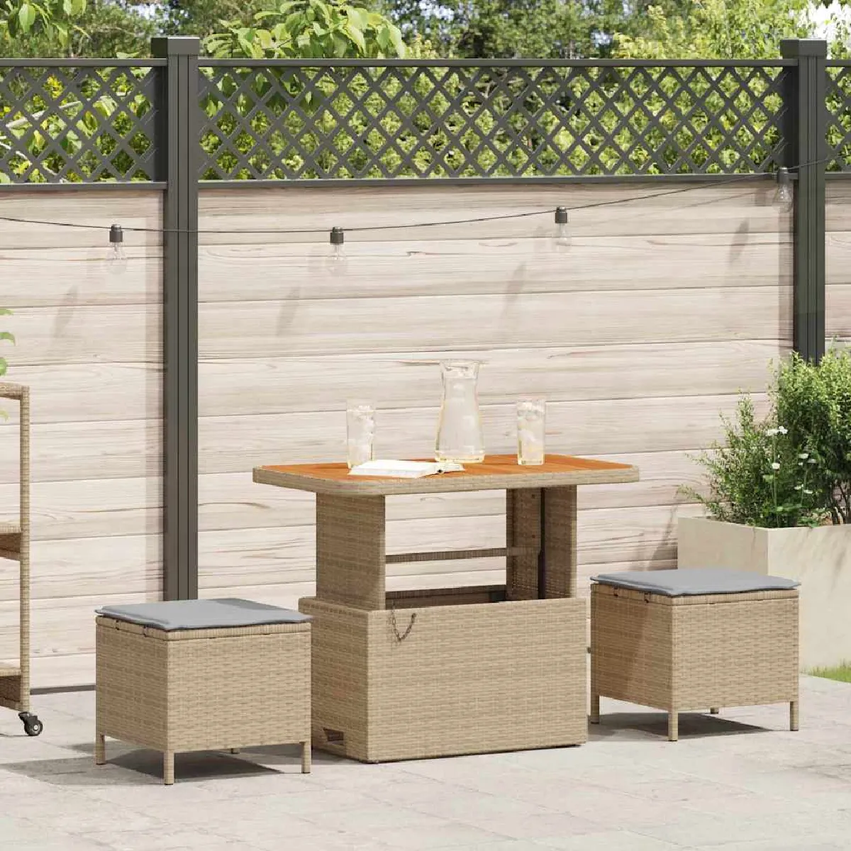 vidaXL Ensemble Salle à Manger Jardin 3 pcs - vue 2