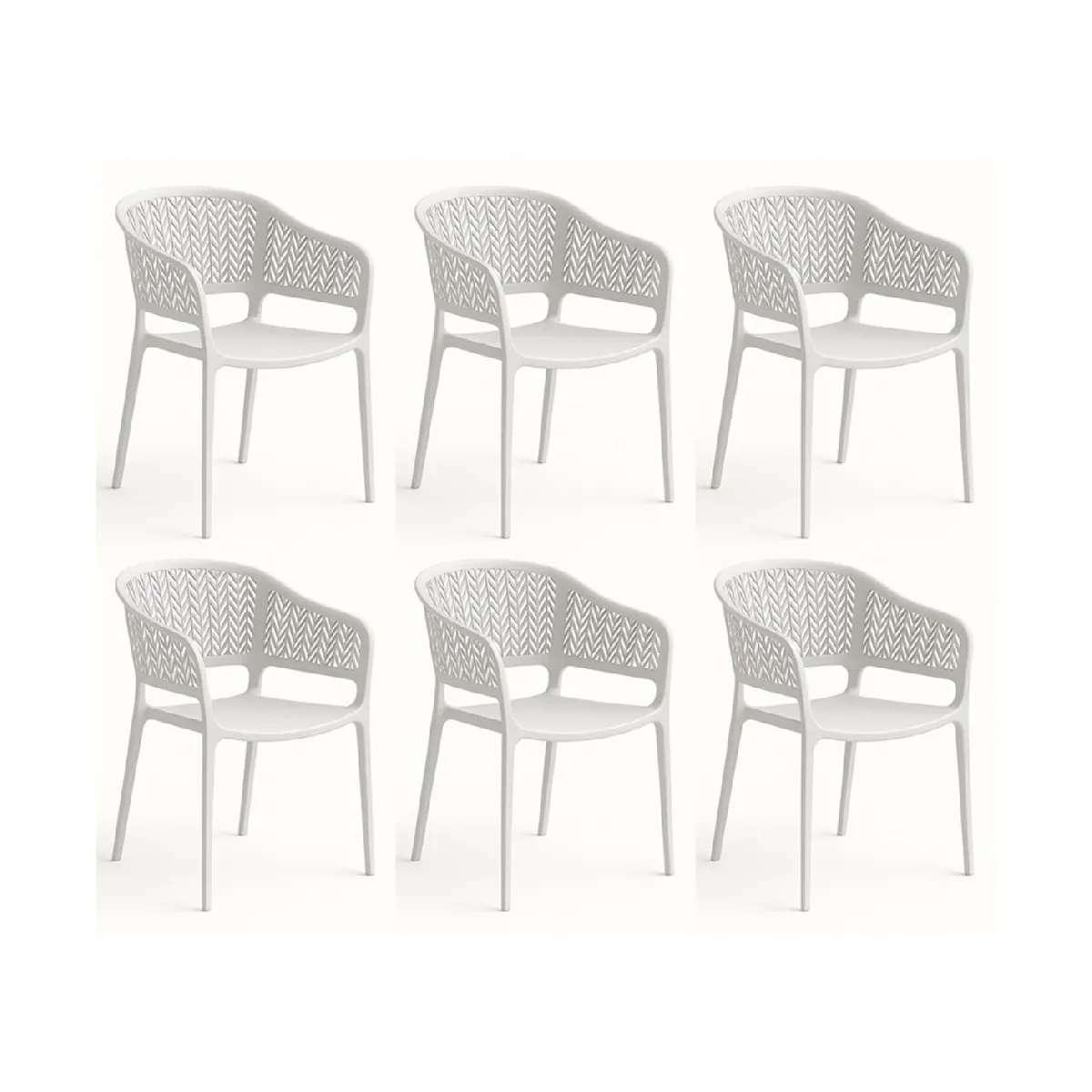Pegane Blanc Chaises De Jardin Empilables