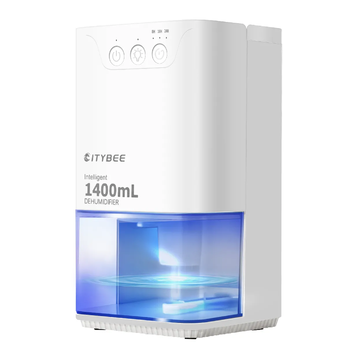 ZMH Déshumidificateur électrique silencieux 1400 ml – pour appartement chambre sous sol - vue 2