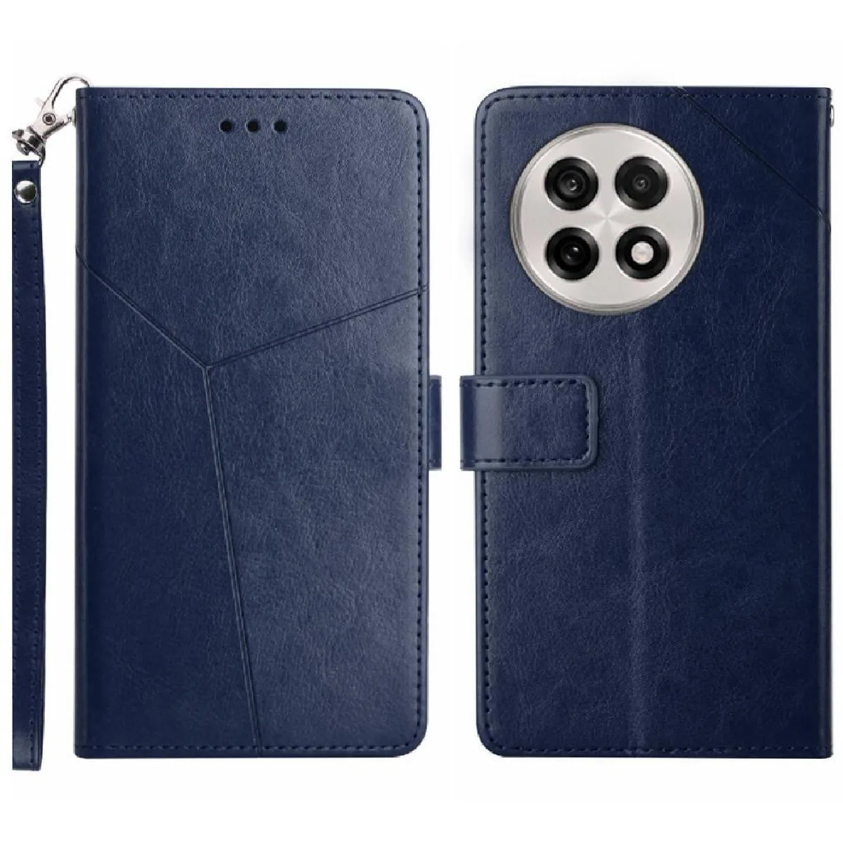 Générique Bleu Coque Portefeuille À Fermeture Magnétique Oneplus 13