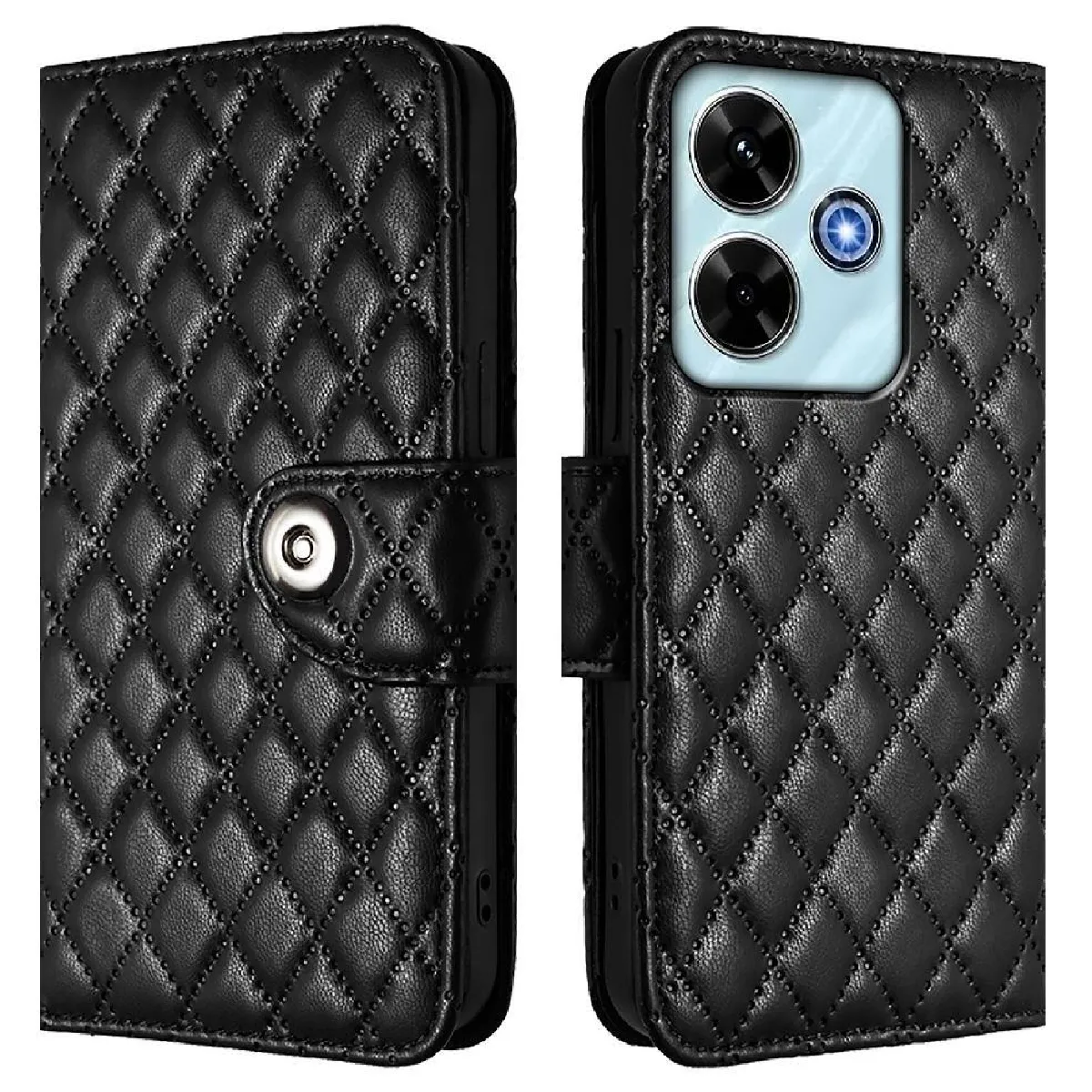 Générique Noir Étui Portefeuille À Dragonne Xiaomi Redmi 13 5G