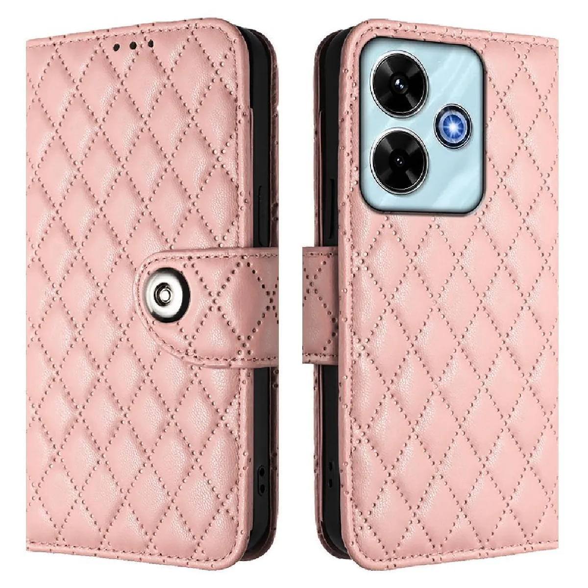 Générique Orange Coque Portefeuille À Fentes Pour Cartes Xiaomi Poco M6 4G