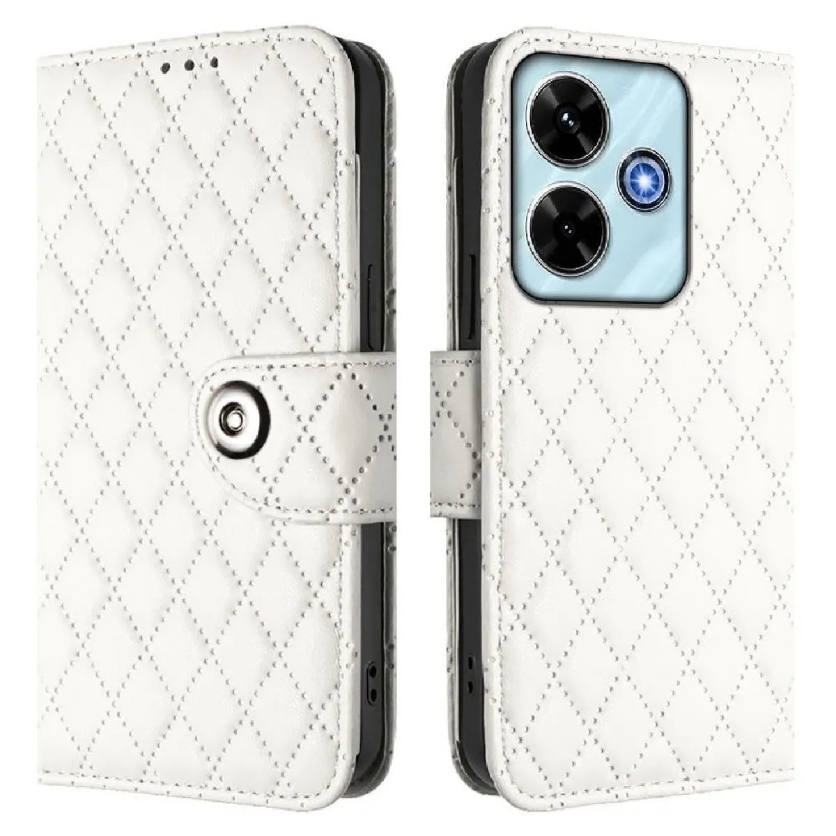 Générique Blanc Étui Portefeuille Xiaomi Poco M6 4G