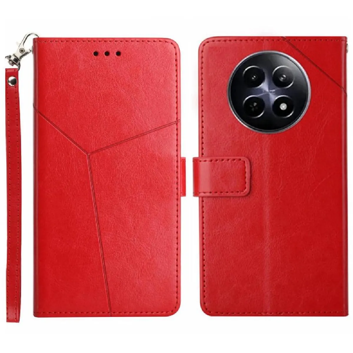 Générique Rouge Étui Portefeuille Magnétique Realme 13 Plus 5G