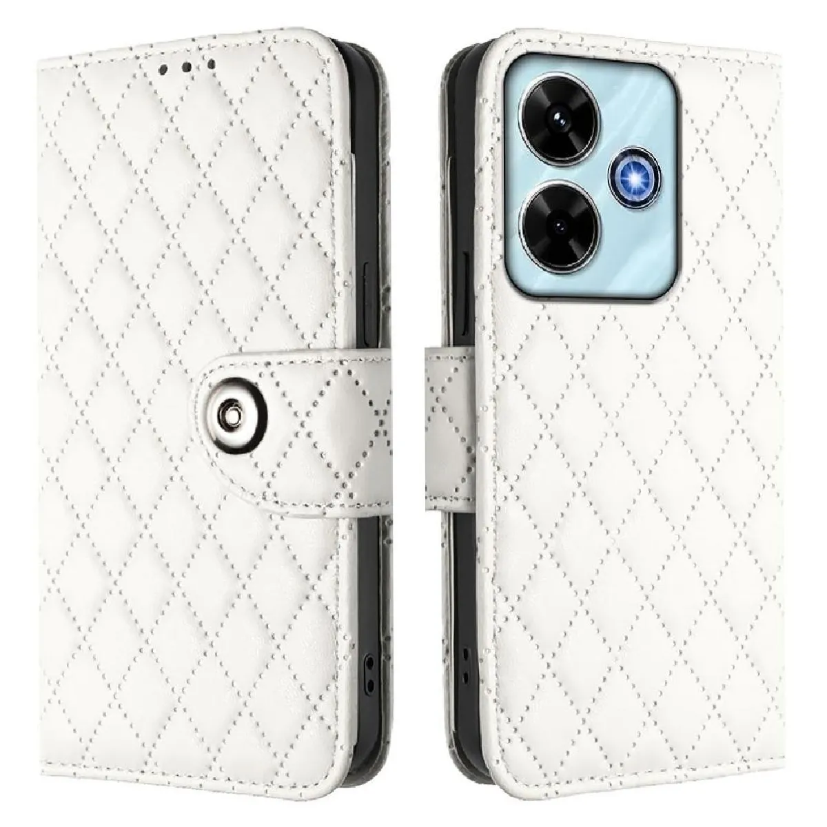 Générique Blanc Étui Portefeuille Rfid Xiaomi Poco M6 Plus