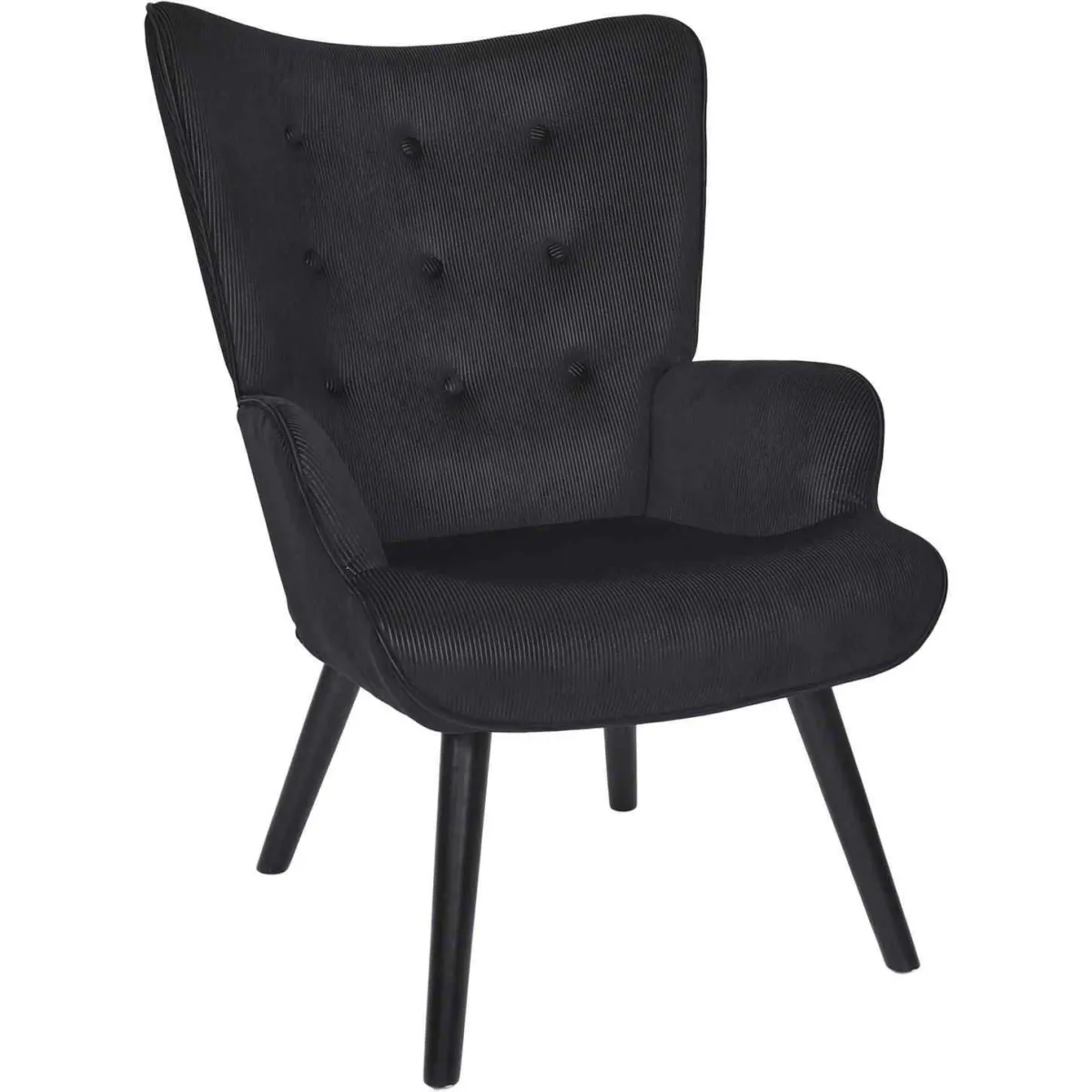 The home deco factory Fauteuil Giulia Jaune - vue 3