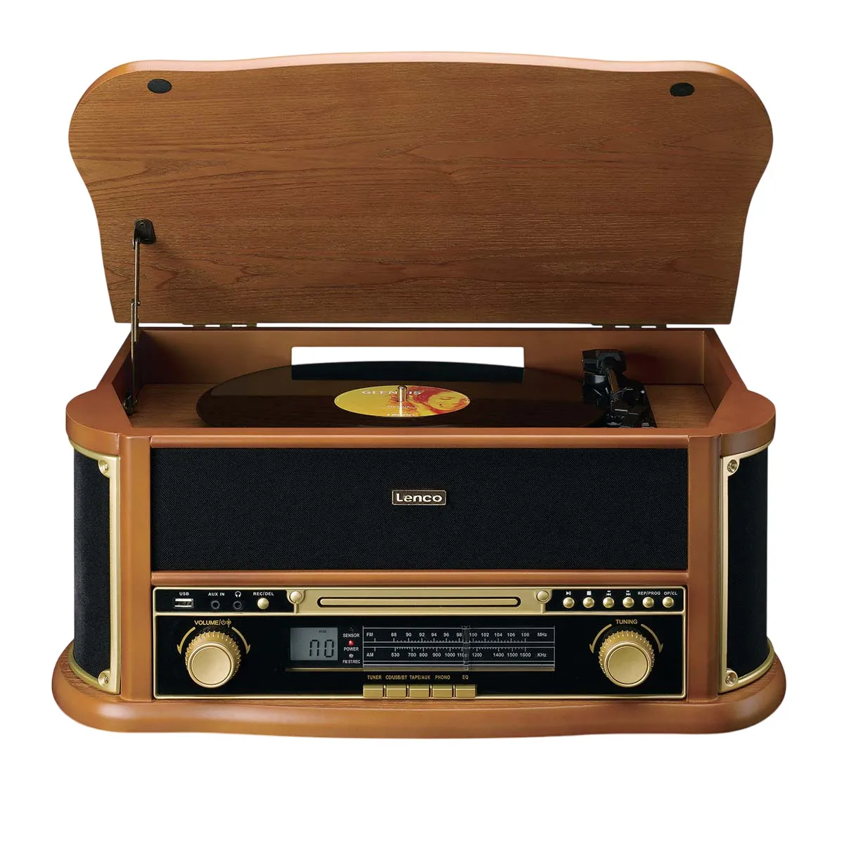 vinyle rétro en bois Lenco Classic Phono TCD 2551WD - vue 4