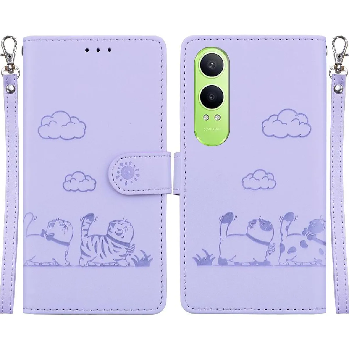 Étui IPhone 6 Plus à Rabat Magnétique - TPU + PU - Motif Dessin Animé - Blanc