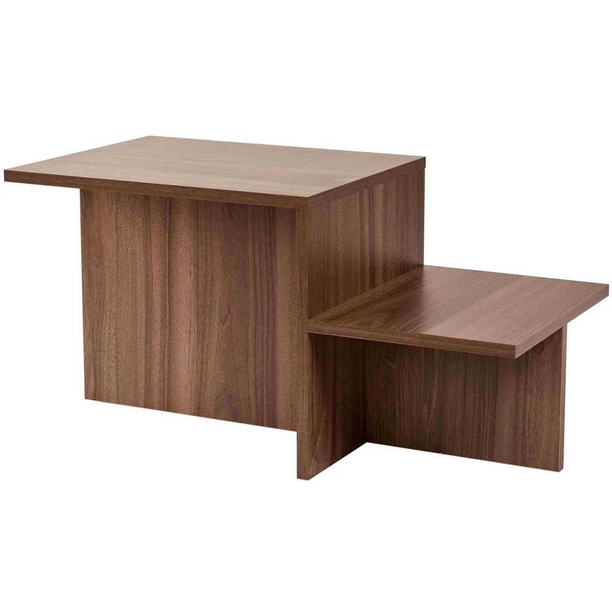 Comparer les prix de Table basse en aggloméré 80 x 40 x 40 cm Harmony Noyer.