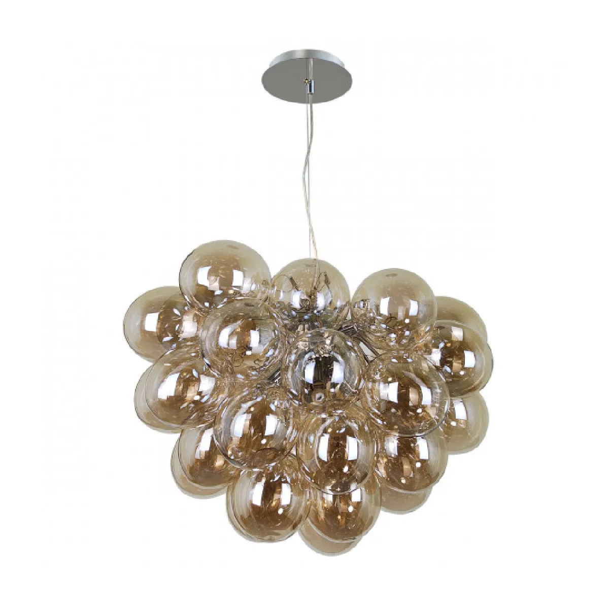 Italux Lustre suspension verre - Or