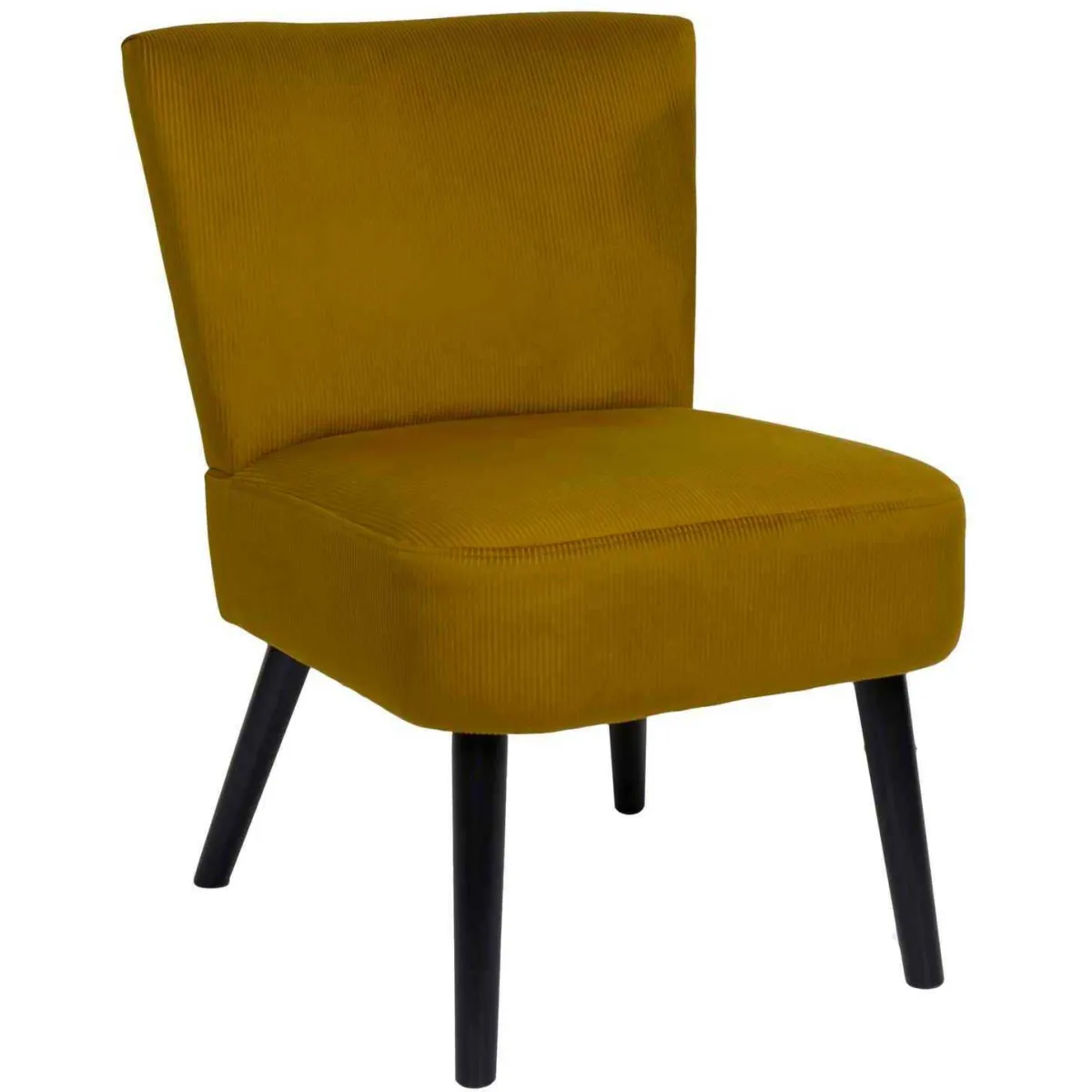 The home deco factory Fauteuil crapaud Giulia - Jaune moutarde