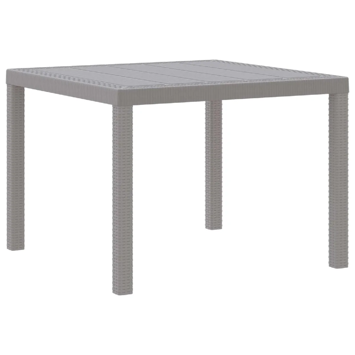 Vidaxl Table de Jardin Gris clair 100 x 100 x 73 cm polyrotin