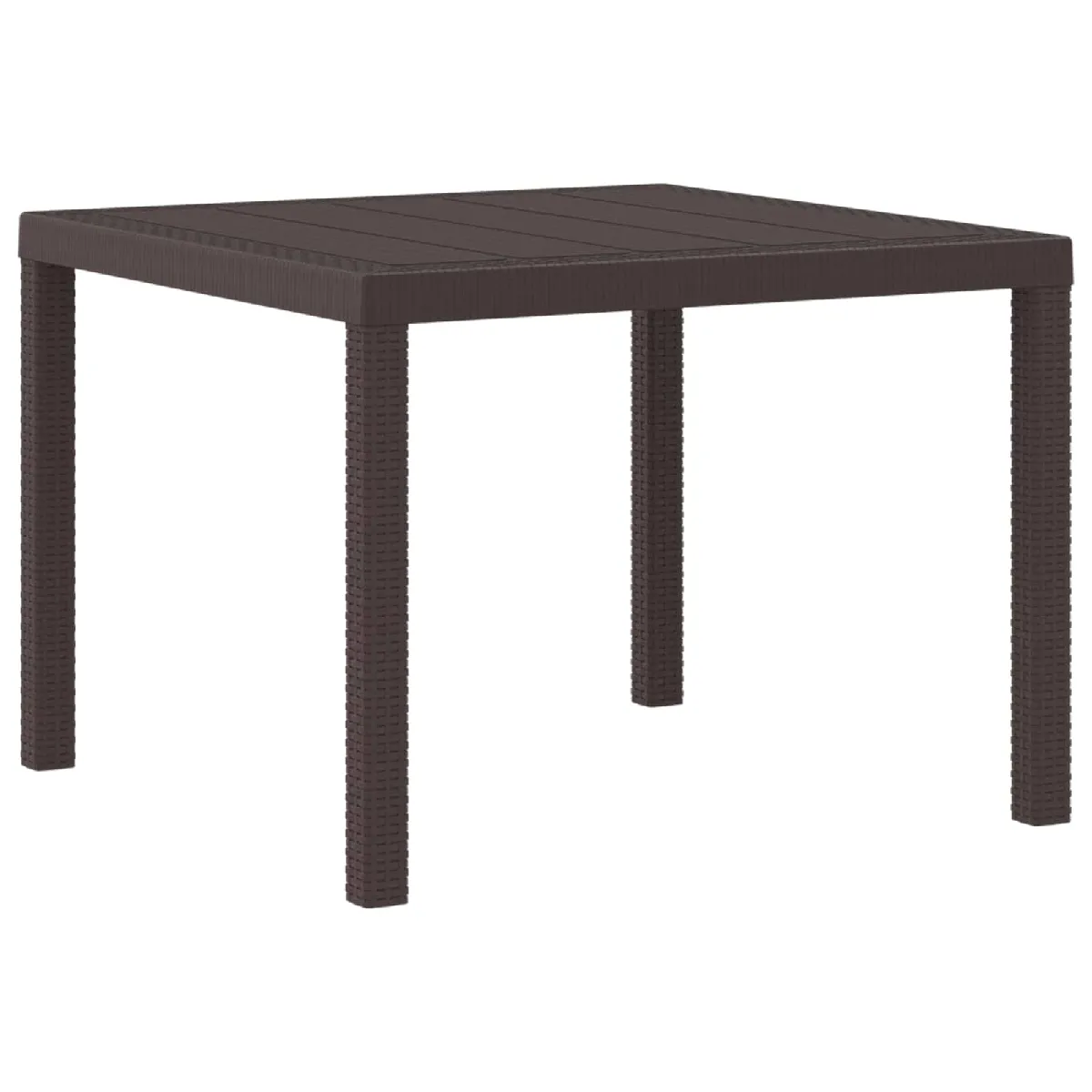 vidaXL Table de Jardin 100x100x73 cm Poly Rattan - vue 5