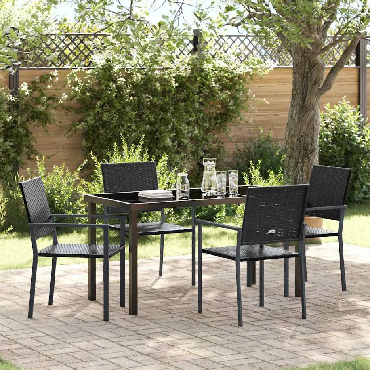 vidaXL Ensemble de Chaises de Jardin 3 Pièces