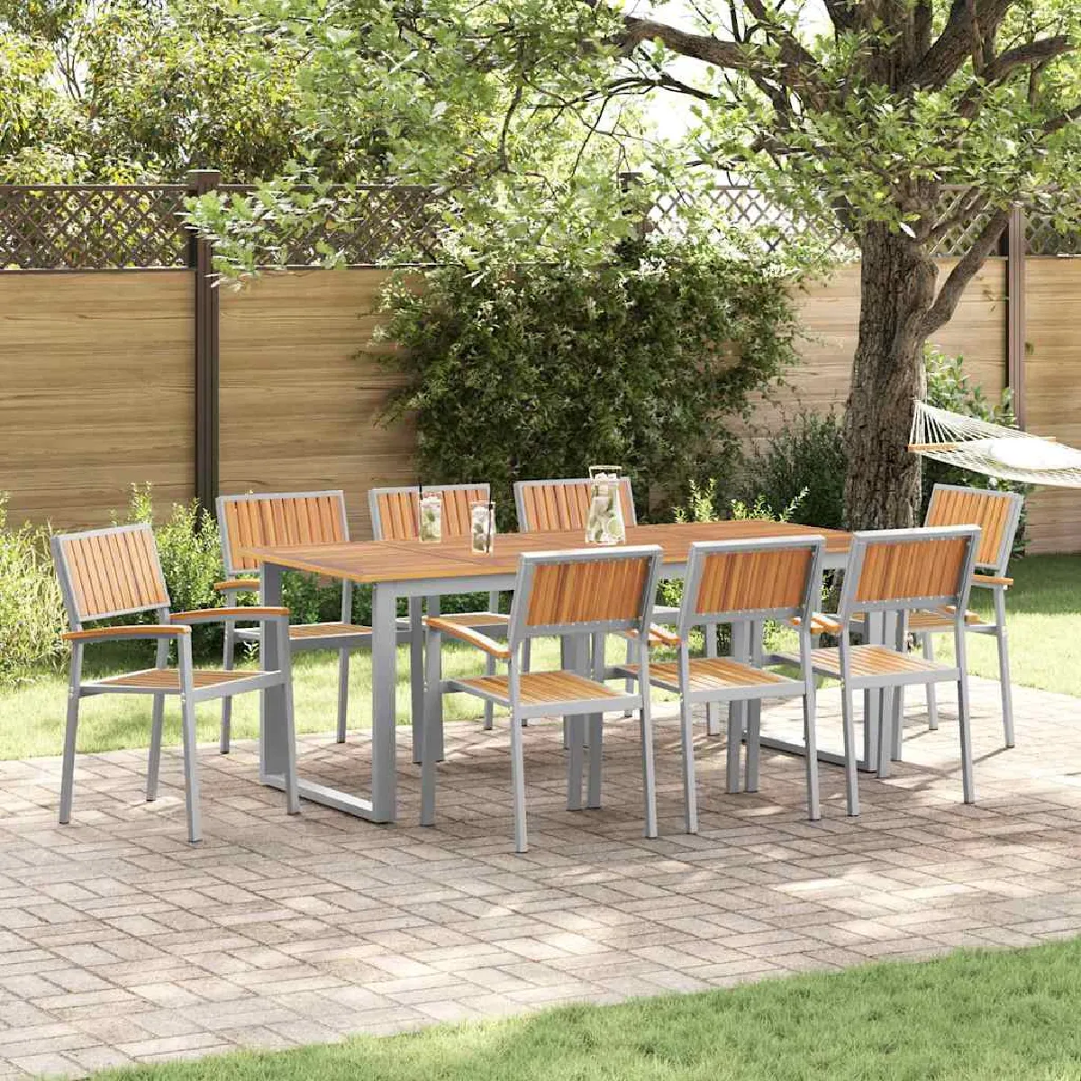 vidaXL Chaises de Jardin Empilables 8 Pièces