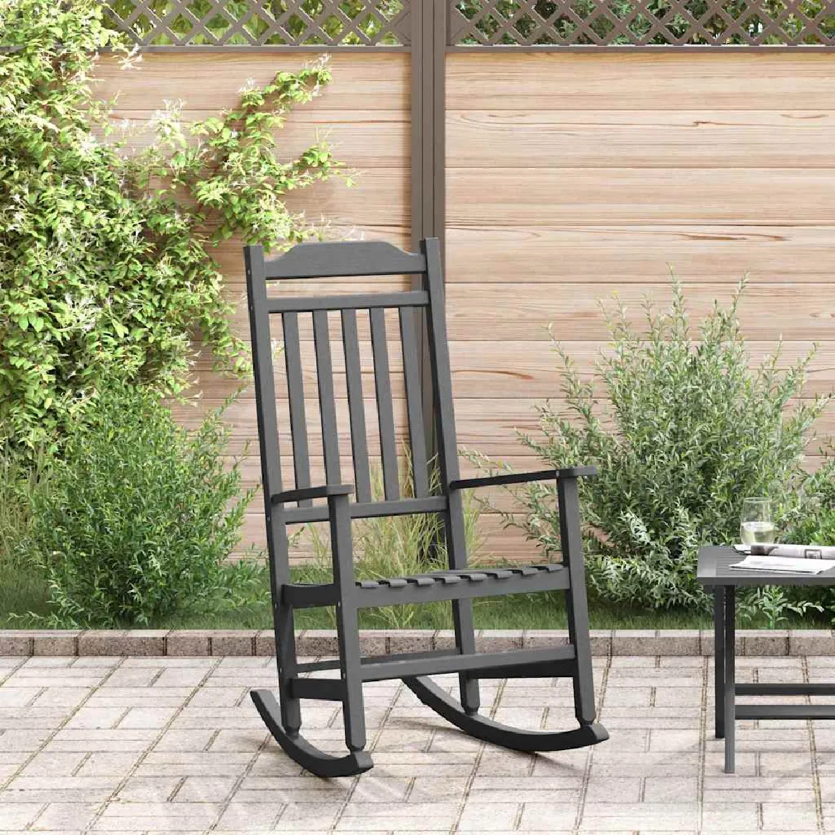 vidaXL Chaise à bascule d'extérieur Bois