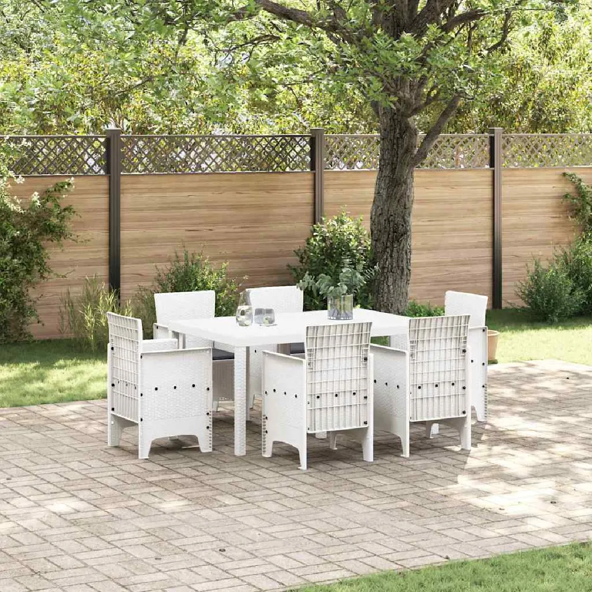 vidaXL Ensemble de salle à manger jardin 7 pièces