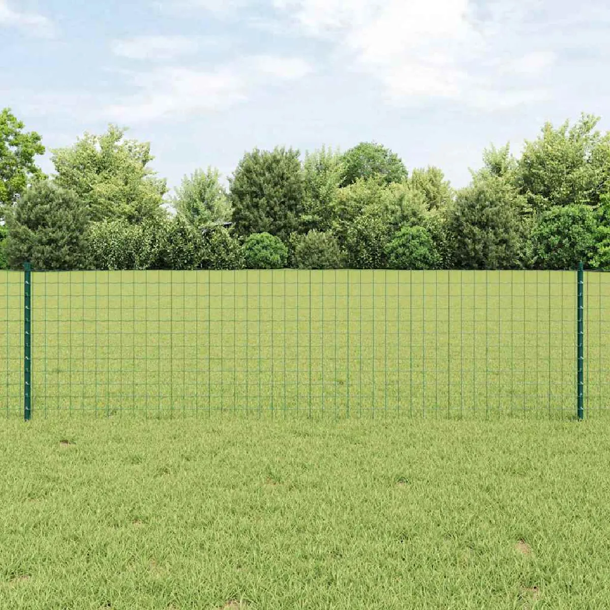 vidaXL Clôture Euro PVC Verte