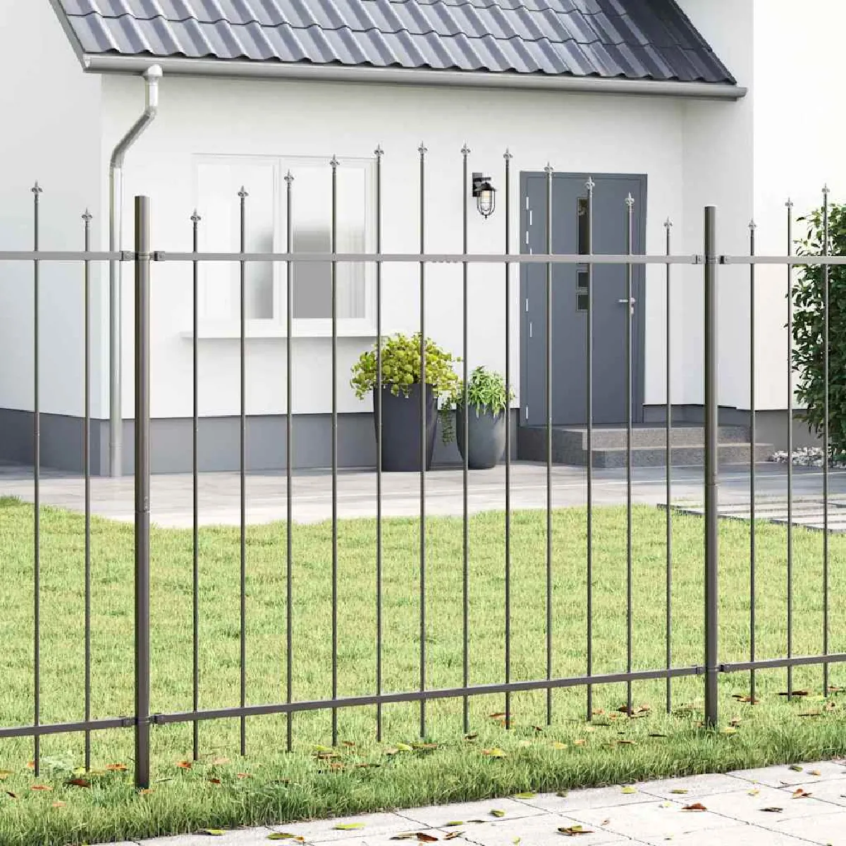 Vidaxl Clôture de jardin Woerden Gris 170 x 165 cm