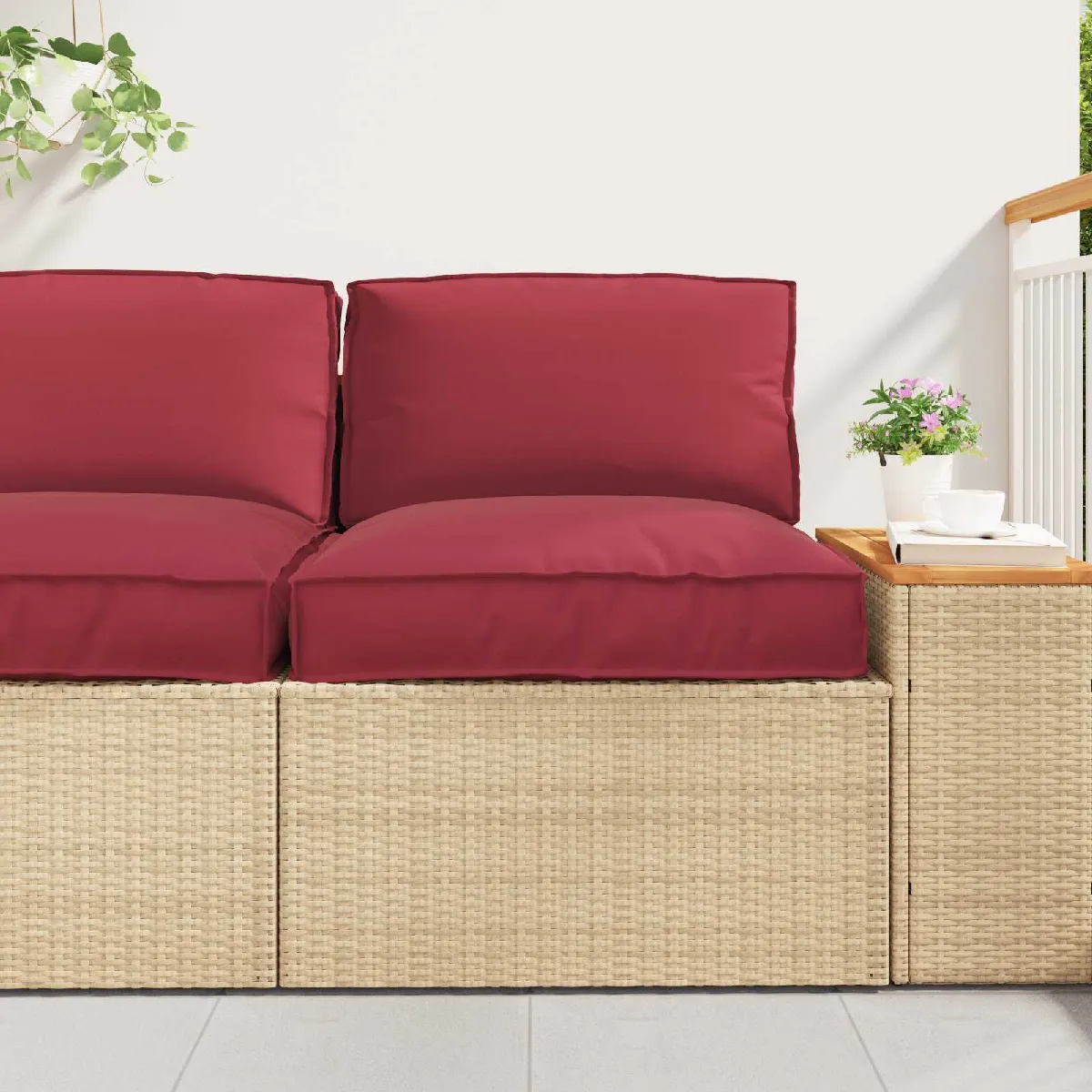 vidaXL Coussin de palette vin - vue 1