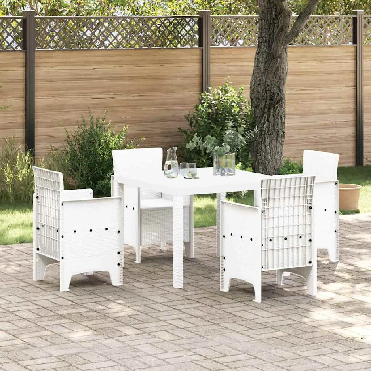 vidaXL Ensemble repas jardin 5 pièces - vue 2