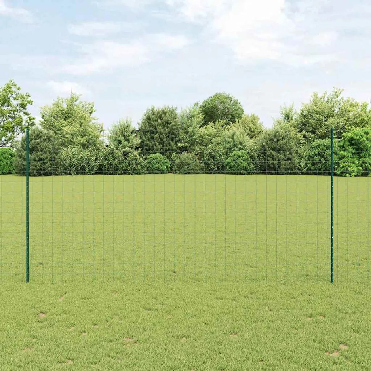 Vidaxl Clôture en fil soudé 10 x 1,6 m (l x h) Acier recouvert de PVC Gris - vue 4