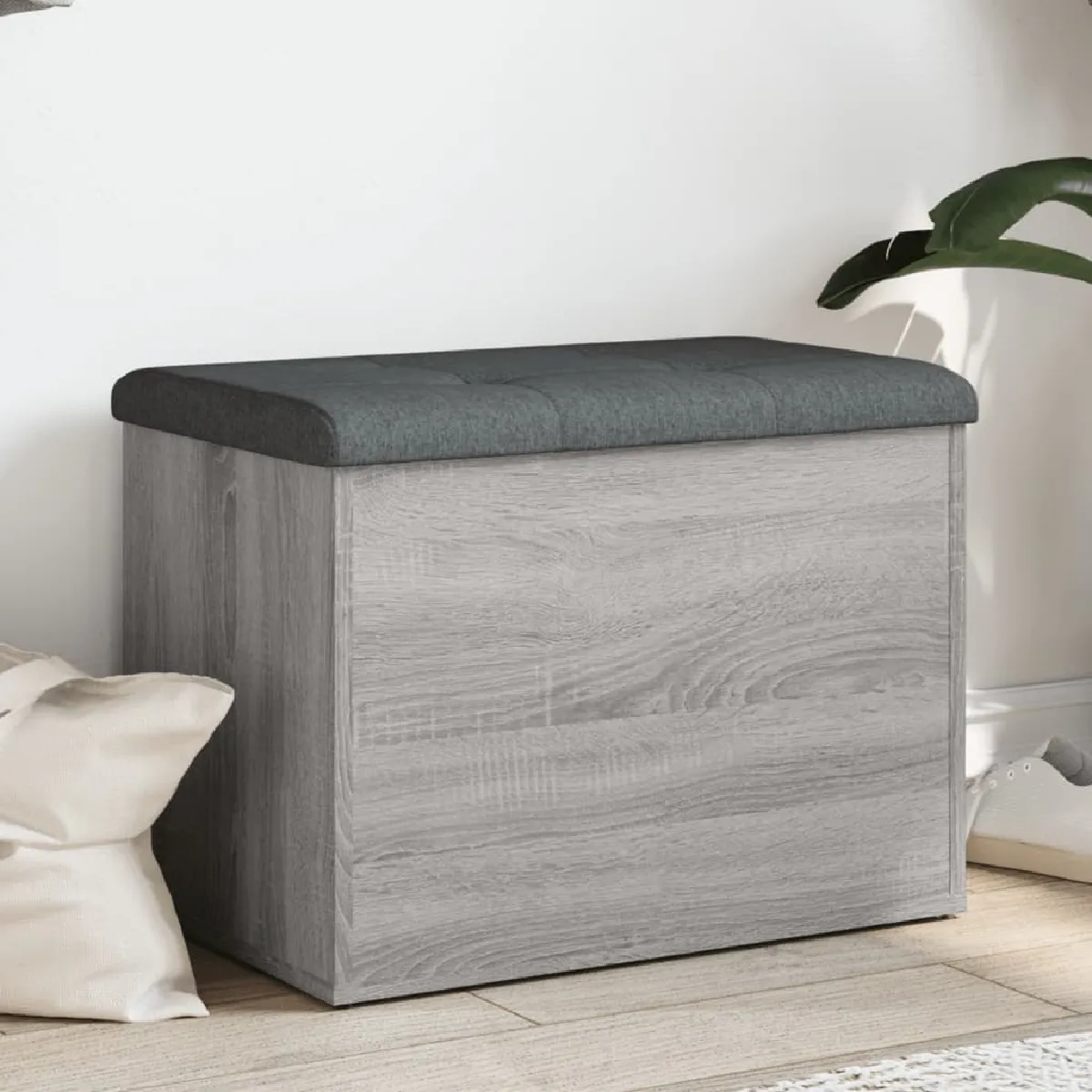 Non Communiqué Gris Banc De Rangement Sonoma 62X42x45 Cm Bois D Ingénierie - Image 3