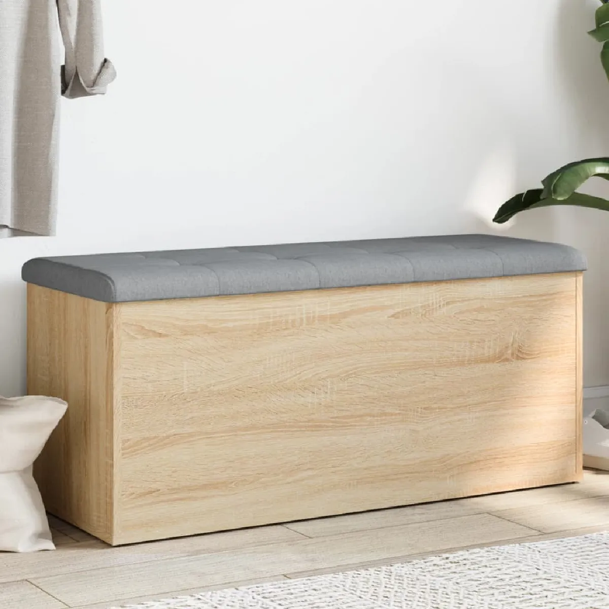 Vidaxl Banc de rangement Chêne Sonoma 102x42x45 cm Bois d'ingénierie