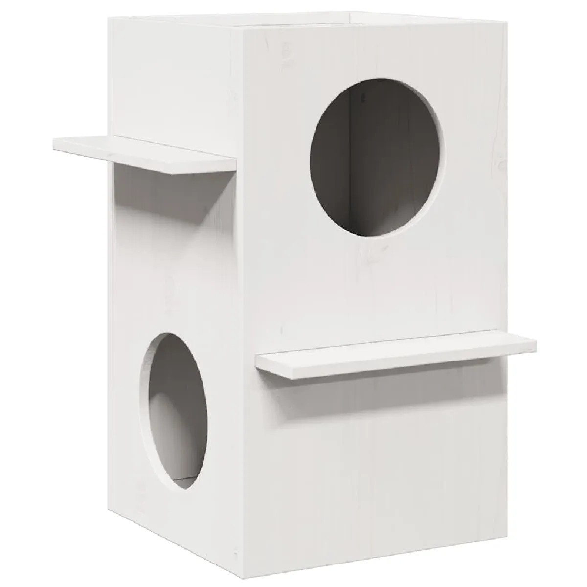 vidaXL Maison pour chat 43x43x60 cm bois de pin massif - vue 2