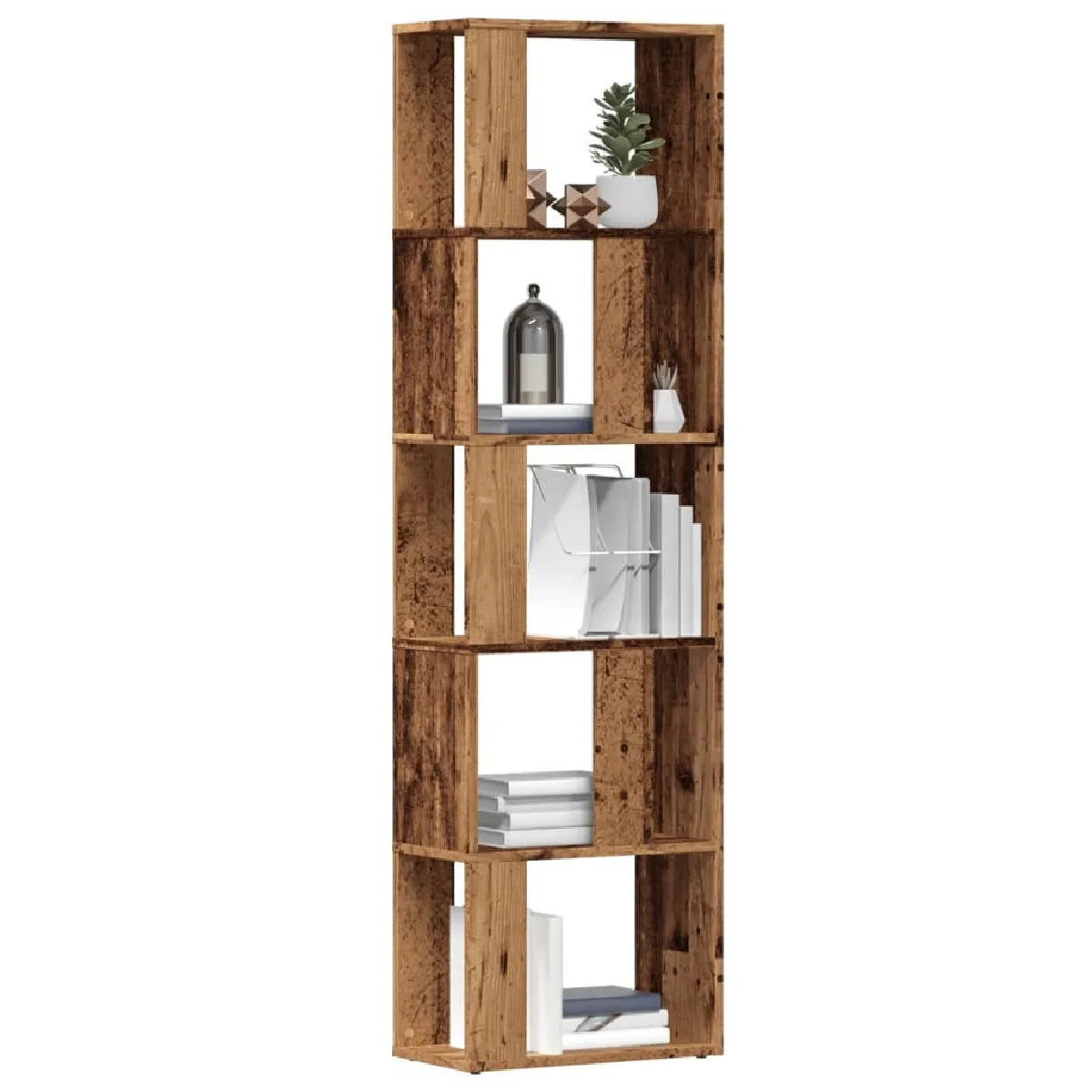 Vidaxl Bibliothèque vieux bois 45x24x159 cm bois d'ingénierie