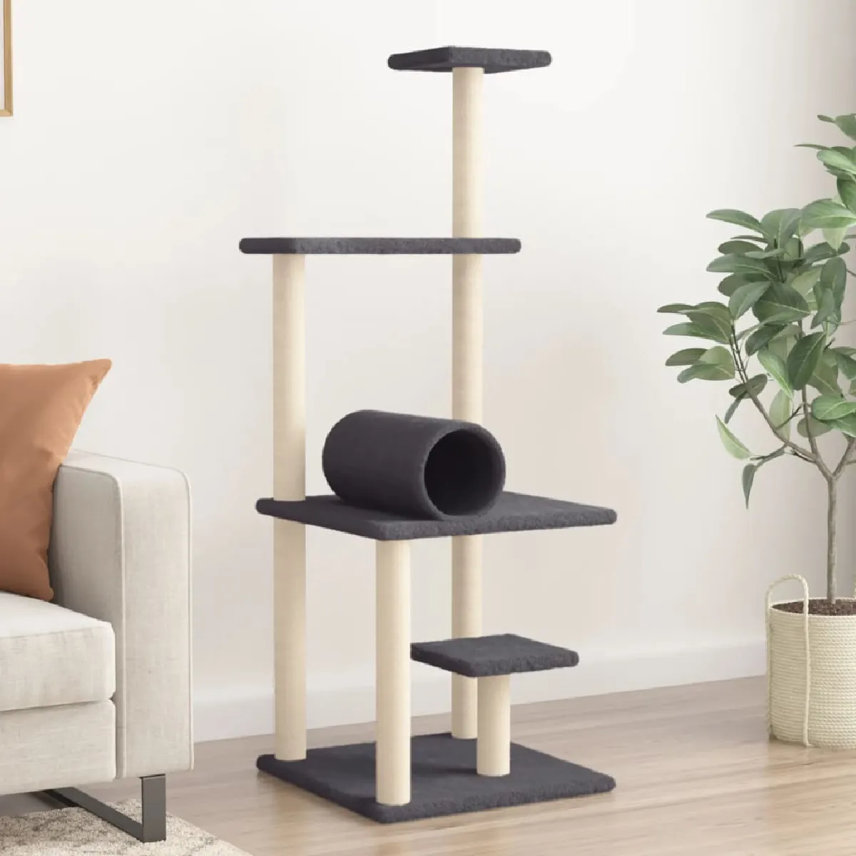 vidaXL Arbre à chat avec griffoirs en sisal 136 cm - vue 2