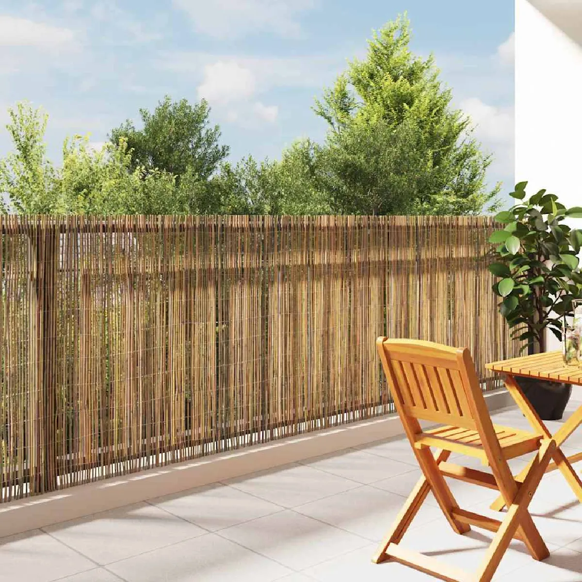 vidaXL Clôture en bambou 300x125 cm - vue 2