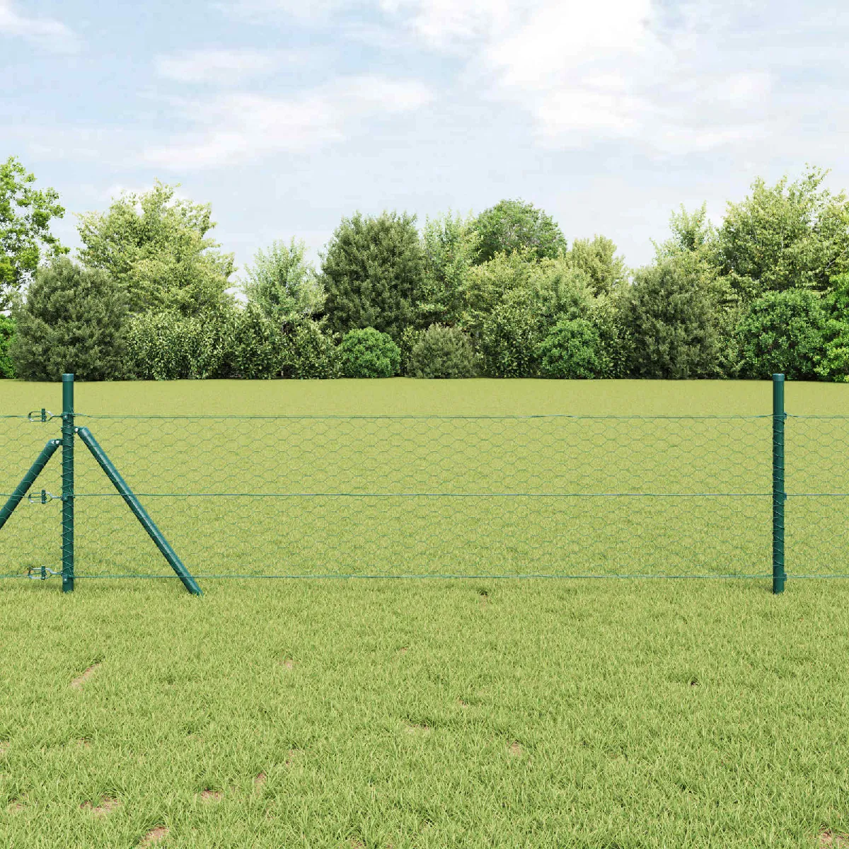 Vidaxl Clôture hexagonale Vert 0,4 x 10 m PVC