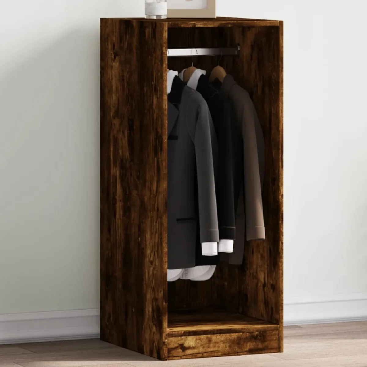 vidaXL Garde robe chêne fumé 48x41x102 cm bois d'ingénierie - vue 2
