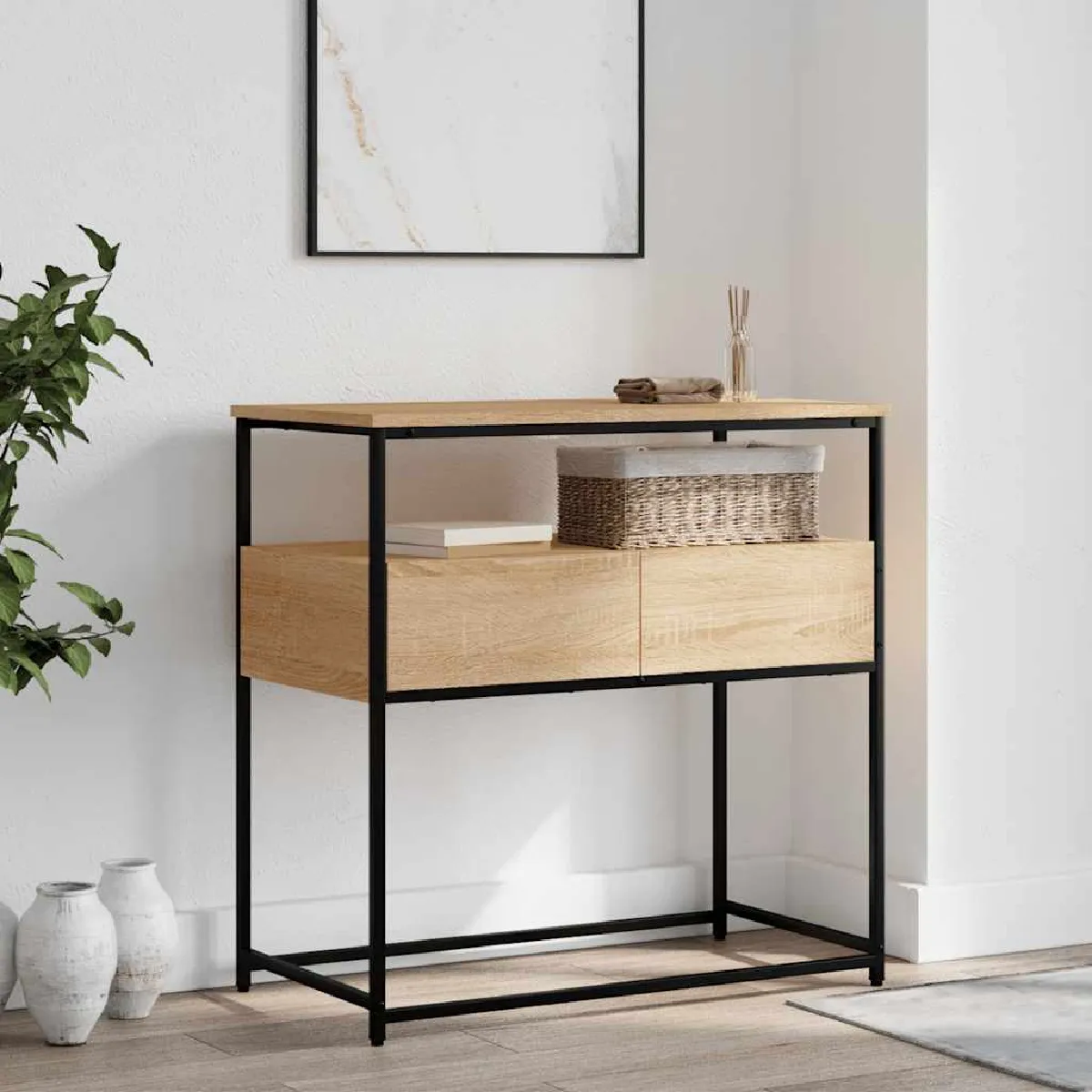 Vidaxl Table Console Chêne Sonoma 75X40x75 Cm Bois D Ingénierie - Image 2