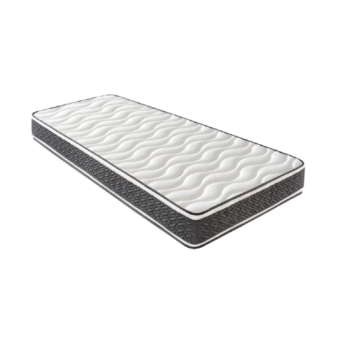 Matelas Ressorts Ensachés 90x200 Montecarlo - Ferme - Réversible - Côté Été/hiver - H25 Cm