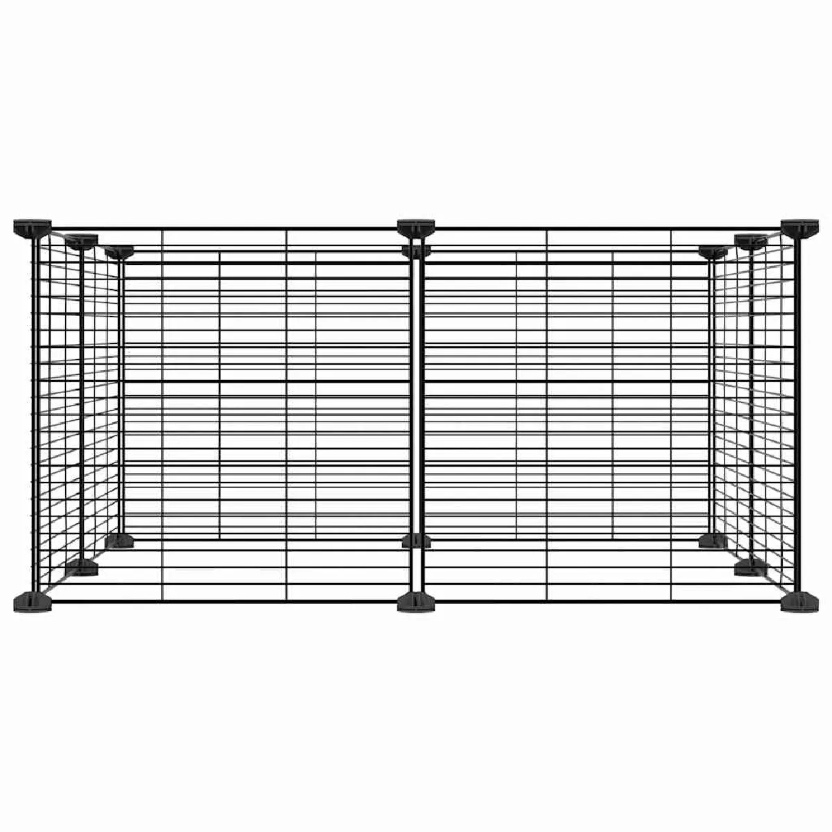 Comparer les prix de Cage animaux de compagnie à 8 panneaux 35 x 35 cm acier noir 02_0041599