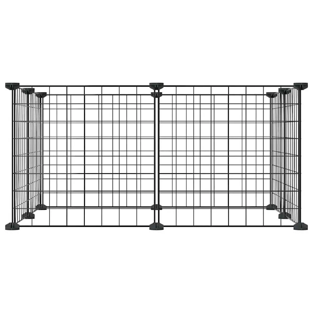 Meilleurs prix pour Cage animaux de compagnie à 8 panneaux 35 x 35 cm acier noir 02_0041600