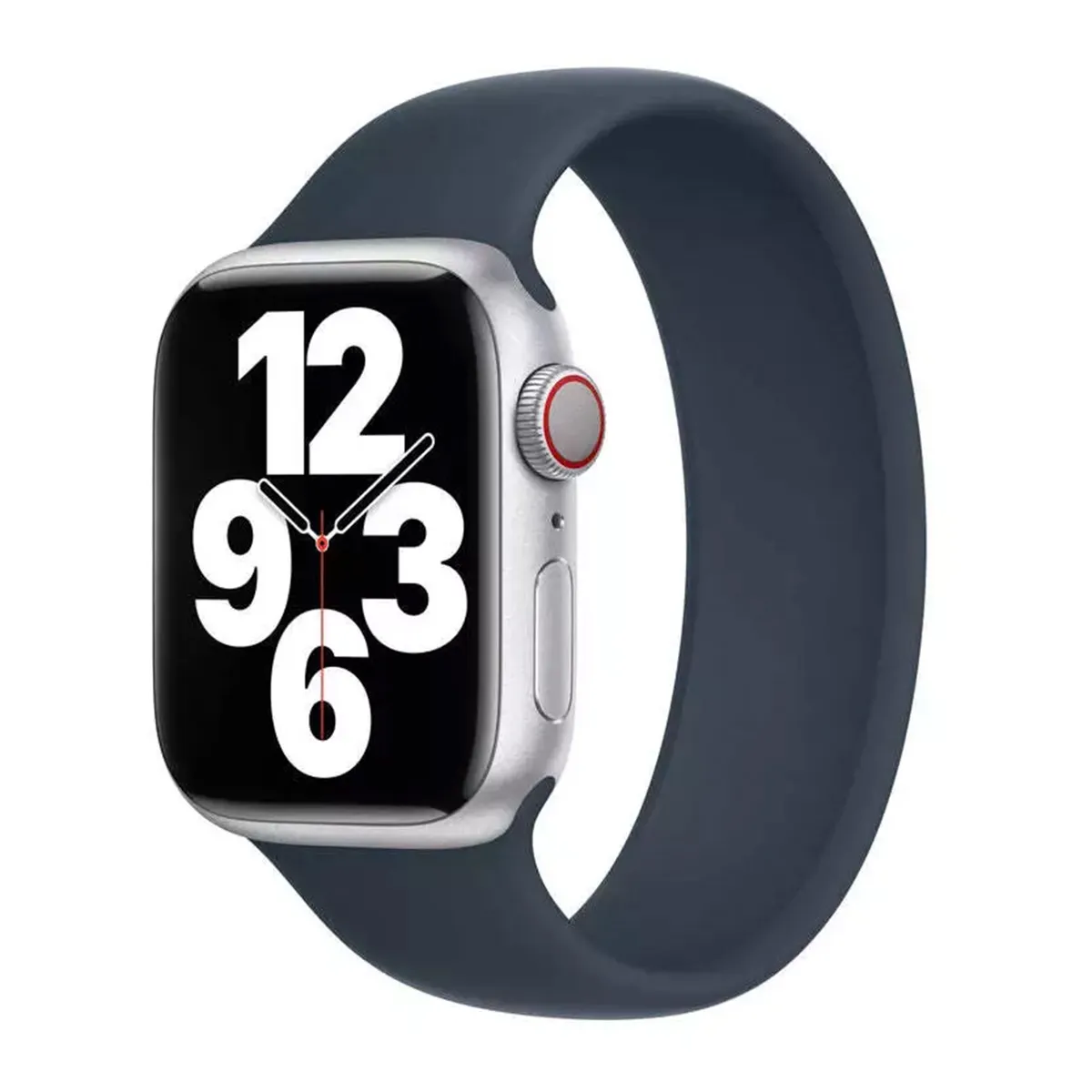Apple Bracelet en silicone Boucle unique pour Apple Watch 1 - 38/40/41/42 mm - Bleu