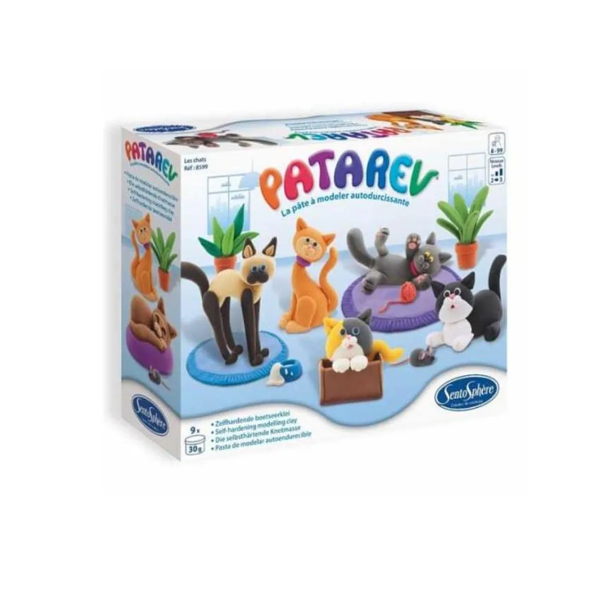 Sentosphère Unisex Multicolore - Pâtes À Modeler Autodurcissantes Patarev Les Chats - Smallable - Image 3