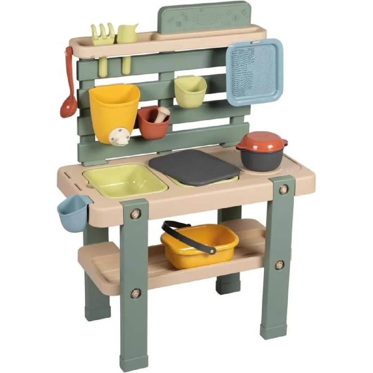 Smoby Life - Mud Kitchen - Jeu de cuisine en extérieur - 15 accessoires - Anti-UV - Matiere Recyclée - Des 3 Ans Smoby Life - Mud Kitchen - Jeu de cuisine en extérieur - 15 accessoires - Anti-UV - Matiere Recyclée - Des 3 Ans