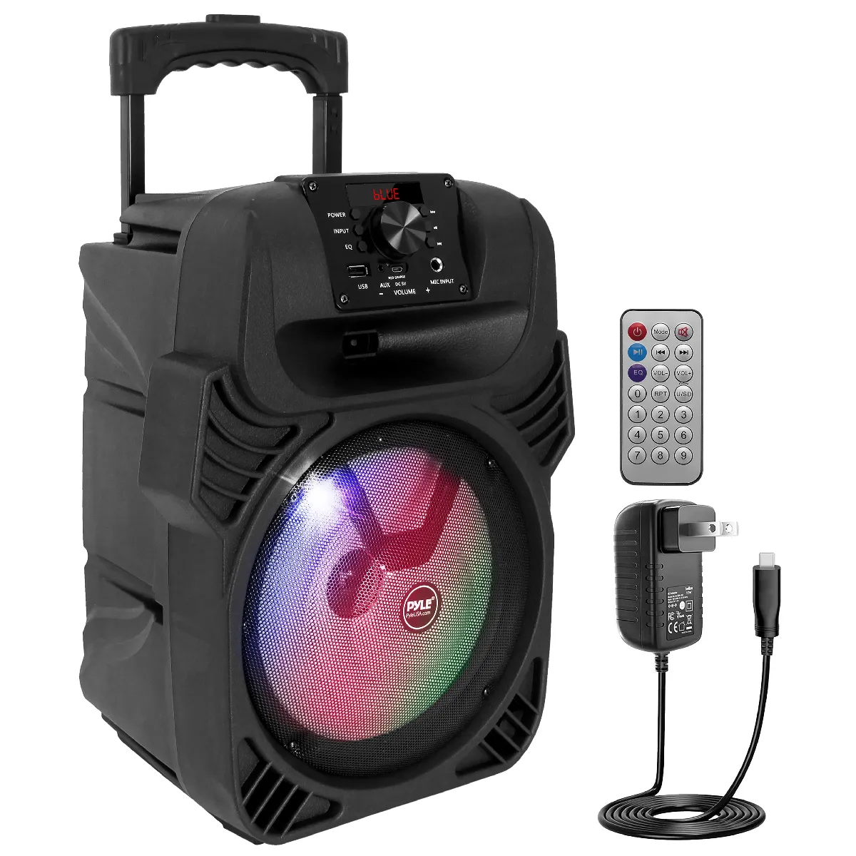 Enceinte Bluetooth Portable - - 400 W - noir - lumi&egrave;res LED disco clignotantes multicolores