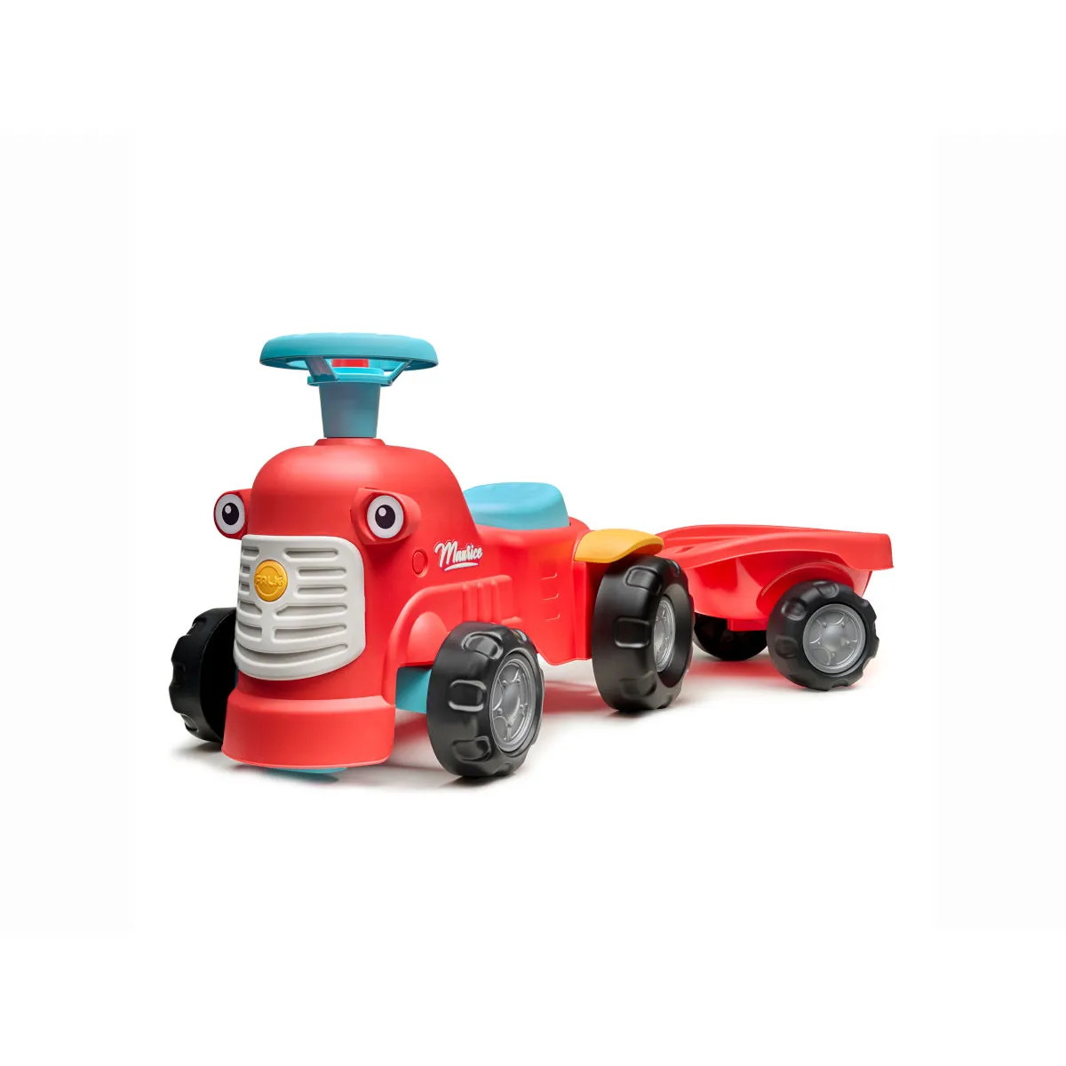 Falk Rouge Porteur Tracteur Maurice Avec Remorque
