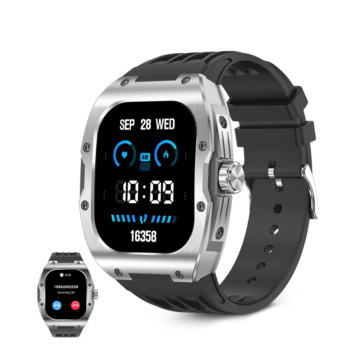 Montre Connectée KSIX Hero AMOLED 100 Modes Sportifs Notifications Suivi Santé Écran HD Contrôle Musique Neuf - vue 4