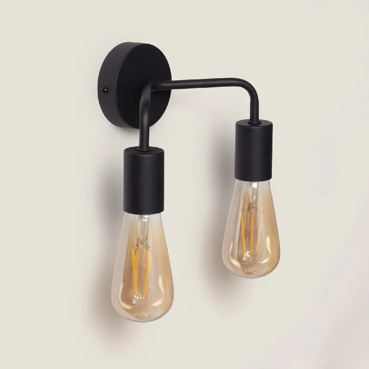 Ledkia Lampe Murale Métal 2 Spots Jayso Beige