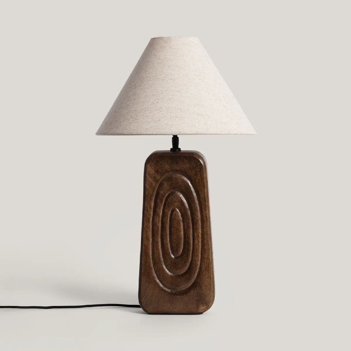 Iluzzia Lampe à poser bois Ishana - Blanc Iluzzia Lampe à poser bois Ishana - Blanc