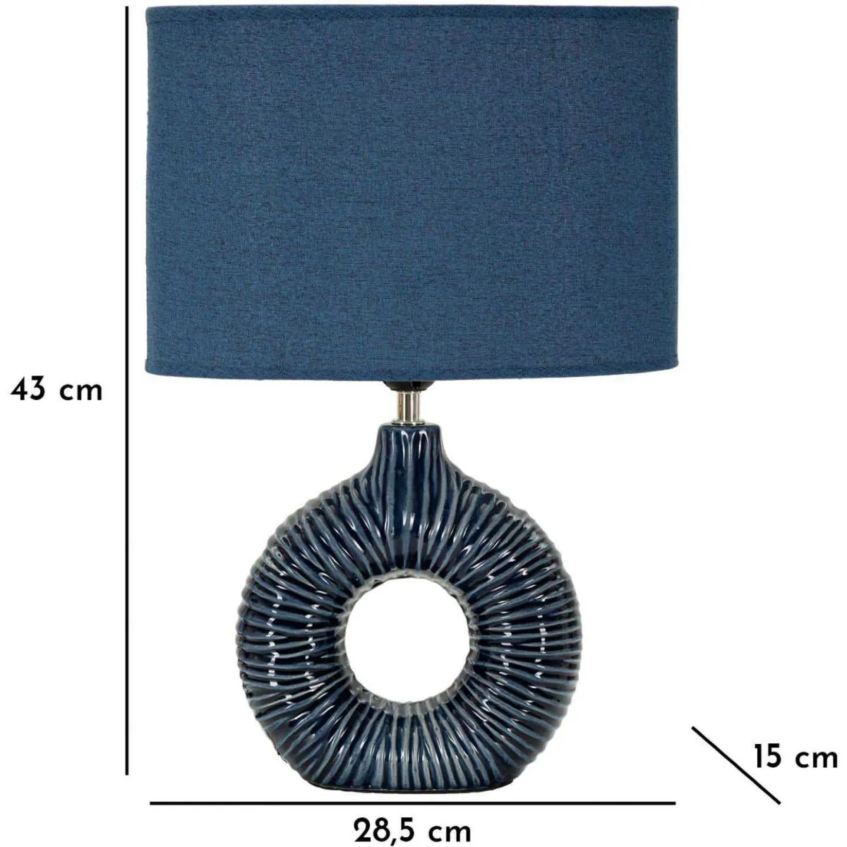 Mauro ferretti Lampe à poser Seta - Bleu Mauro ferretti Lampe à poser Seta - Bleu