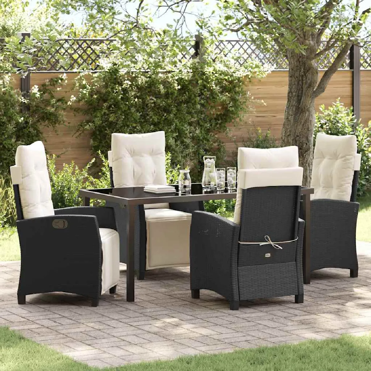 vidaXL Set de jardin 3 pièces en bois d'acacia - vue 10