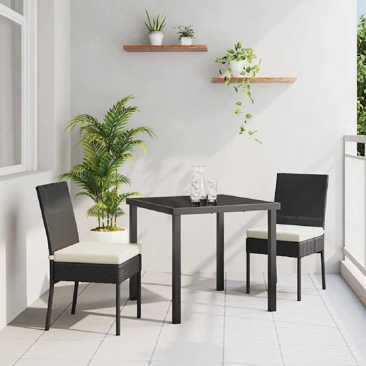 vidaXL Ensemble de salle à manger pour jardin 3 pcs - vue 6